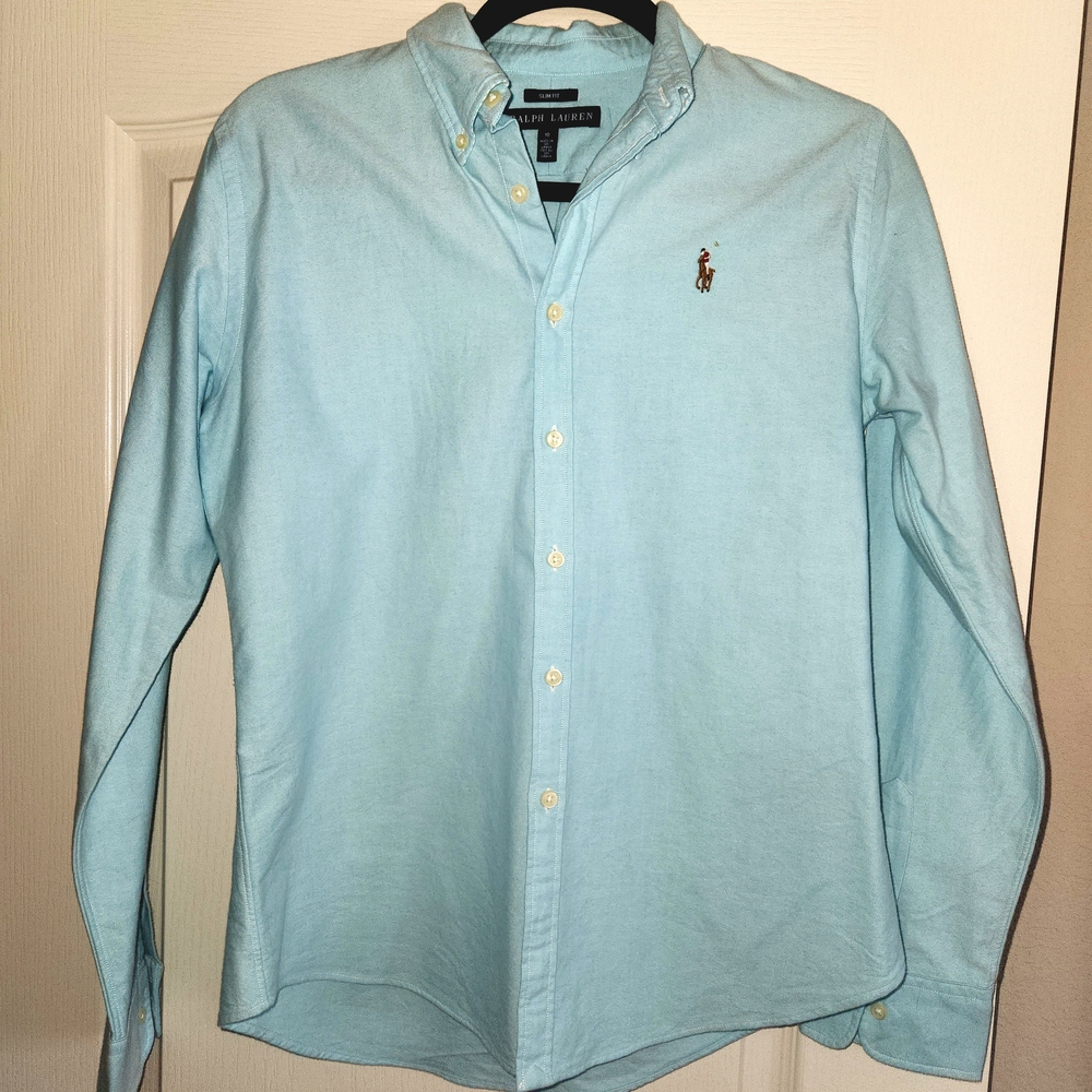 Ralph Lauren Women's Light Blue Oxford Long-sleeve Shirt